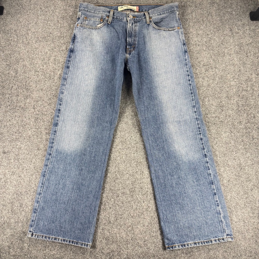 Vintage Levi's 529 Low Straight Fit Jeans Mens 34x30 Blue Cotton Denim Y2K